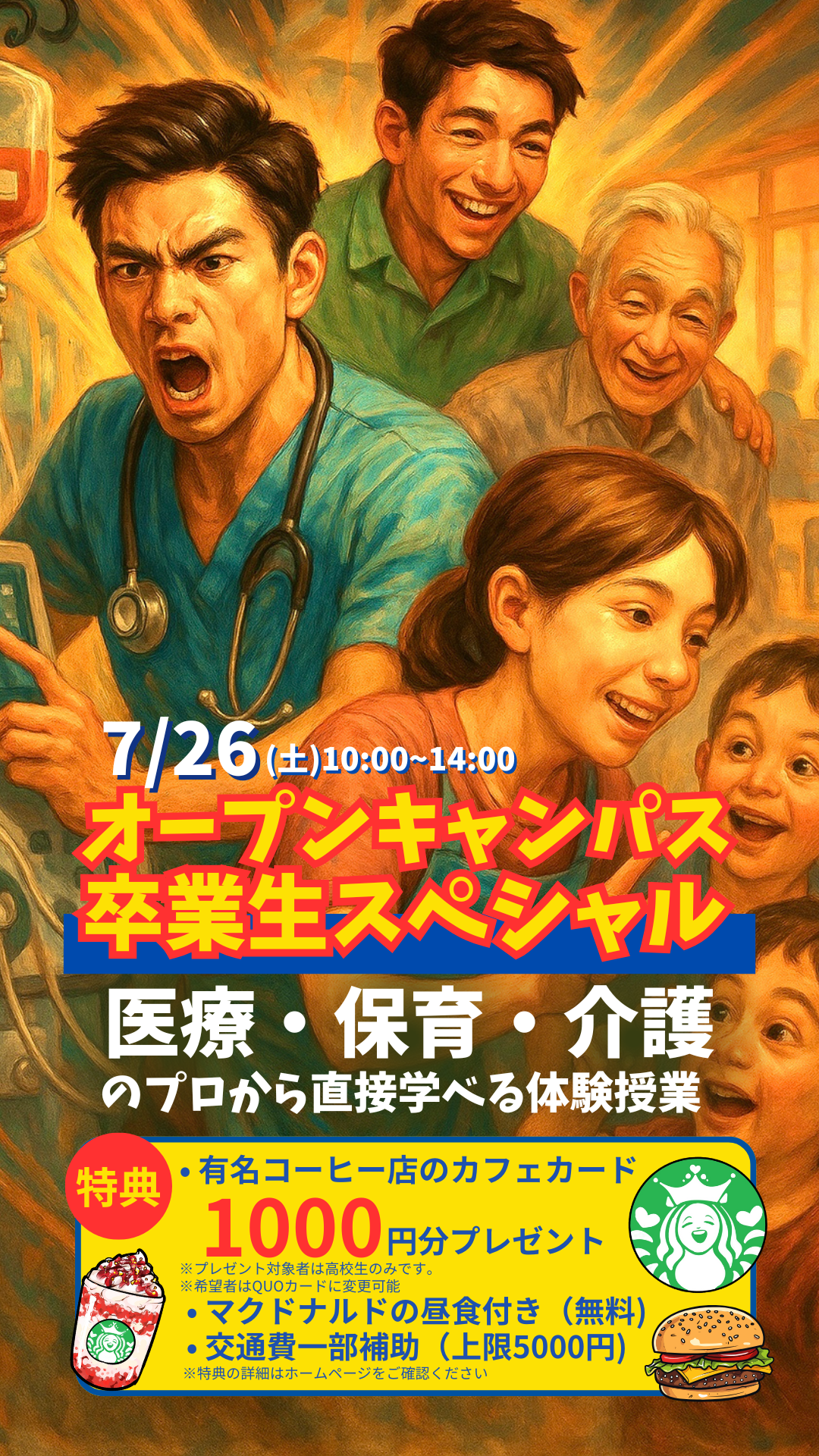 トリニティを検討している高校生へ!7月26日(土)はプロに直接教えてもらえる!オープンキャンパス卒業生SPメイン画像